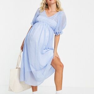 ASOS DESIGN Maternity shirred bodice maxi tea dress